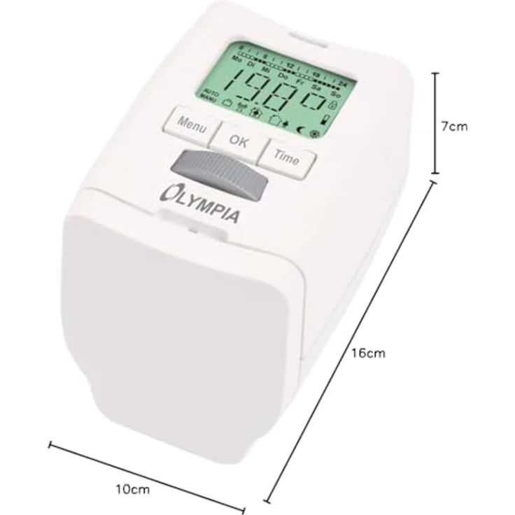 OLYMPIA HT 430-22, Energiespar-Heizungsregler mit individuell einstellbarem Wochenprogramm, Weiß – Bild 6