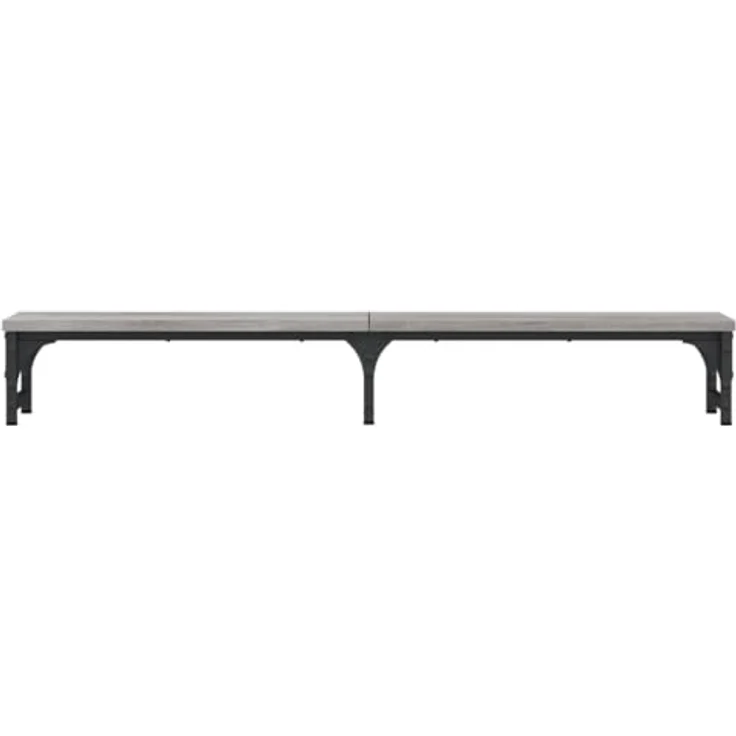 vidaXL Monitorständer Grau Sonoma, ergonomische Bildschirmhalterung aus Holzwerkstoff mit verstellbaren Beinen, 105x23x15,5 cm – Bild 5