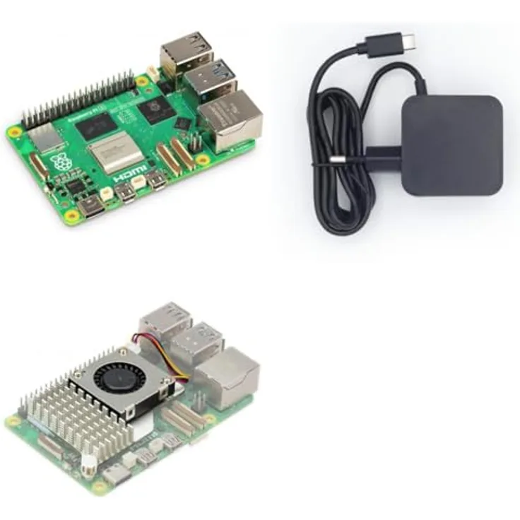 BerryBase Raspberry Pi 5, 8GB RAM, Active Cooler Kit, sofort einsatzbereit mit optimierter Stromversorgung und Kompatibilität