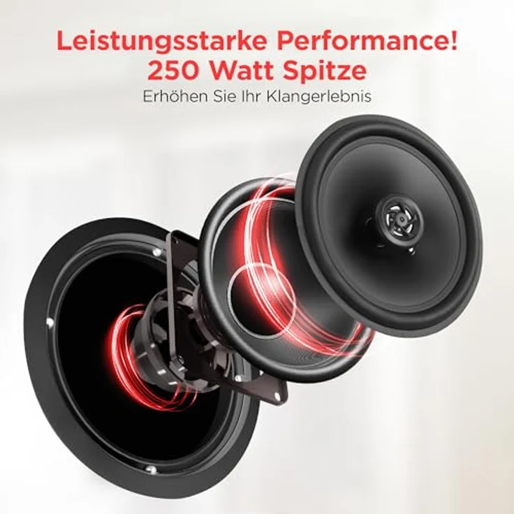 Pyle 20cm Deckeneinbaulautsprecher, Bluetooth Lautsprecher mit 250W 4-Kanal-Verstärker, abnehmbare runde/quadratische Gitter, Stereo Sound System, einfache Wandmontage – Bild 5