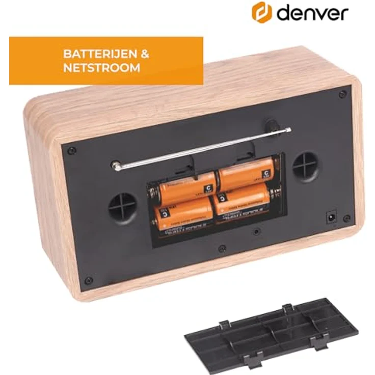 Denver DENVER DAB+/UKW-Radio DAB-18LW, Retrostyle Retro-Radio mit Bluetooth-Funktion, braun/weiß – Bild 6