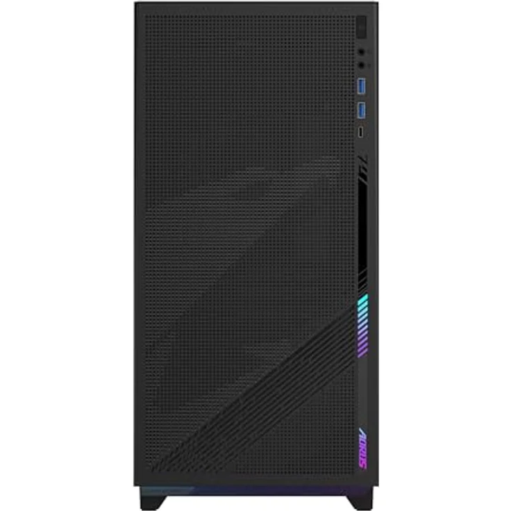 Gigabyte Aorus C400 Glas-Mittelturm-Gehäuse, Schwarz mit optimiertem vertikalem Luftstrom-Design – Bild 5