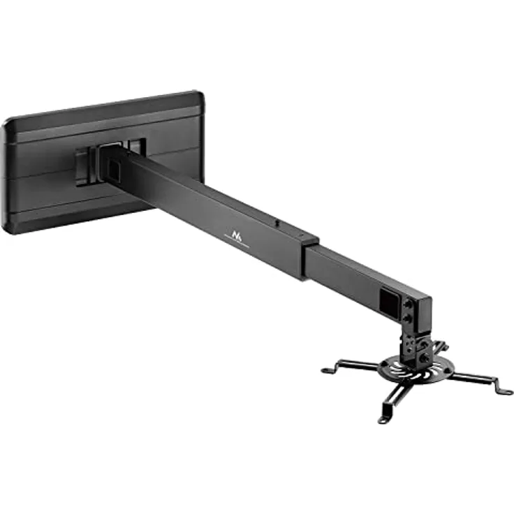 Maclean MC-945 Kurzdistanz Beamer-Halterung Wandhalterung Kabelführung 360° Drehbar Universal-Halterung für Video-Projektor bis 15kg