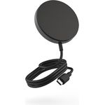 ZENS Pro 1 15W magnetisches kabelloses Qi2 Ladegerät mit 1m USB-C Kabel (MagSafe kompatibel, 15 Watt Fast Charging, Ideal für Reisen)