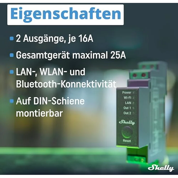 Shelly Pro 2 Schaltaktor schwarz – Bild 4