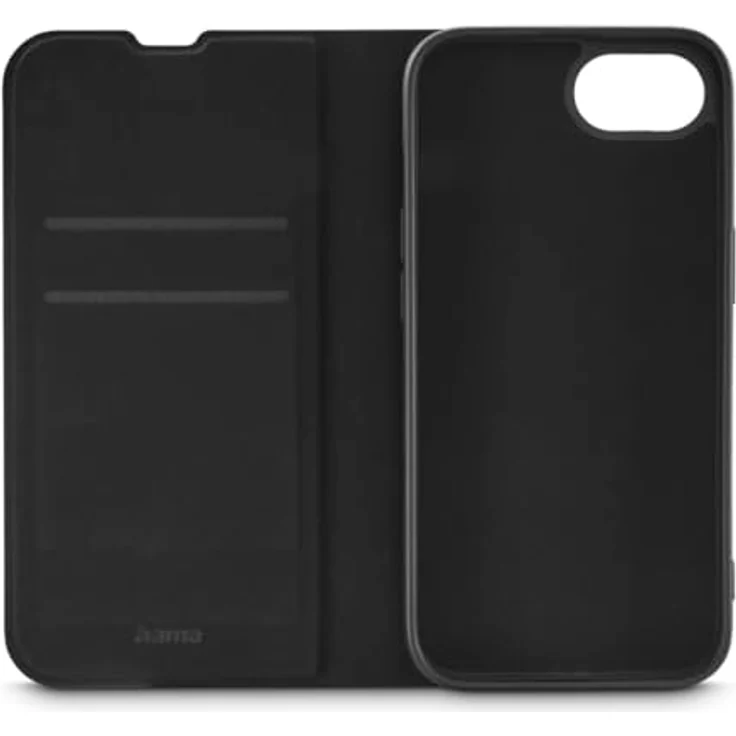 Hama Handyhülle für iPhone 16e (Handytasche zum Aufstellen, Etui mit Kartenfach, extra Schutz von Display und Kamera, mit Magnet, Klapphülle, weich, Anti Fingerabdruck) schwarz – Bild 3