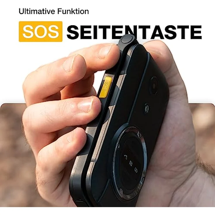 AGM M8 FLIP Klapphandy ohne Vertrag, 4G Seniorenhandy mit großen Tasten, wasserdicht/sturzsicher, SOS, kompatibel mit Hörgeräten, 1500 mAh, 104 dB Lautsprecher, Dual-SIM Schwarz – Bild 5