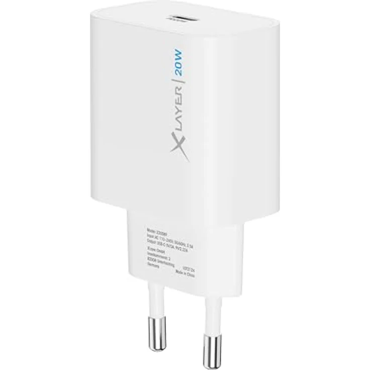 XLayer USB C Ladegerät 20W Netzteil, Schnellladeadapter für iPhone 16/15/14/13/12/11 Pro Max, SE, XS, XR und Samsung Galaxy, kompakt und sicher – Bild 2