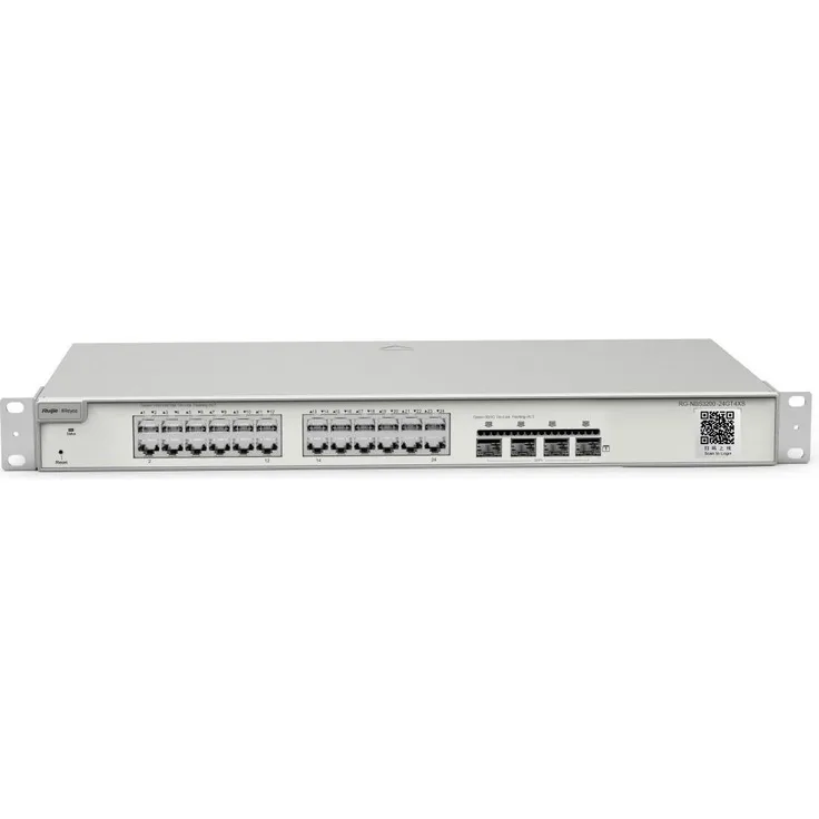 Ruijie SWITCH REYEE RG-NBS3200-24GT4XS-P, L2 Managed Switch mit 24 Gigabit Ports, Cloud-Managed, PoE Unterstützung, Grau