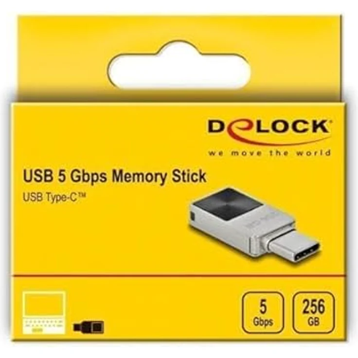 Delock Mini (256 GB, USB C), USB Stick, Grau, Schwarz – Bild 5