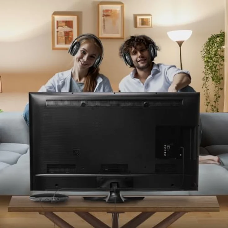 Meliconi Hp Easy Digital Bundle, 2 x kabellose TV-Stereo-Kopfhörer, 100% digital, mit analog-digitaler Audioeingang und Senderbasis – Bild 7