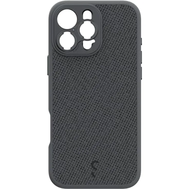 ShiftCam Kameratasche für iPhone 16 Pro Max, Dunkelgrau, mit integrierter Objektivhalterung, magnetischer Tasche und S-Mount System für schnelle & sichere Objektivwechsel