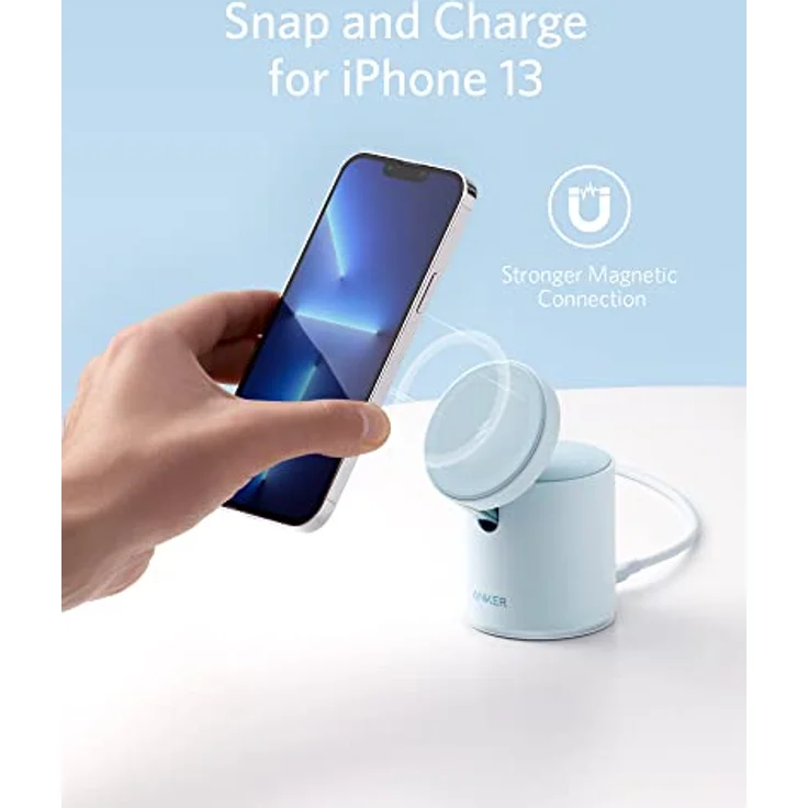 Anker 623 Magnetic Wireless Charger (MagGo), 1,5 m, blau (B2568331) – Bild 3