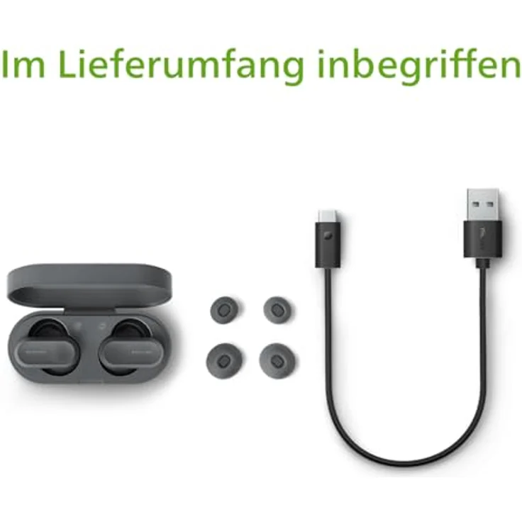 Philips TAT3509GY grau In-Ear Kopfhörer mit Ladecase im Taschenformat und Noise Cancelling – Bild 4
