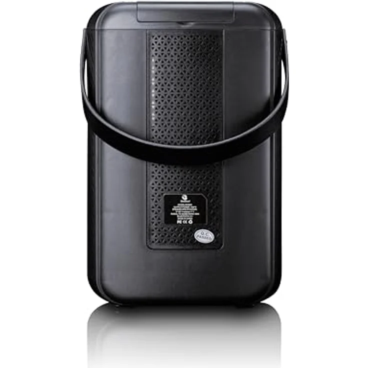 Lenco BTC-060BK Bluetooth Lautsprecher in Schwarz mit 12 h Akkubetrieb, Karaoke-Set inkl. wiederaufladbarem Mikrofon und LED-Lichteffekten – Bild 8