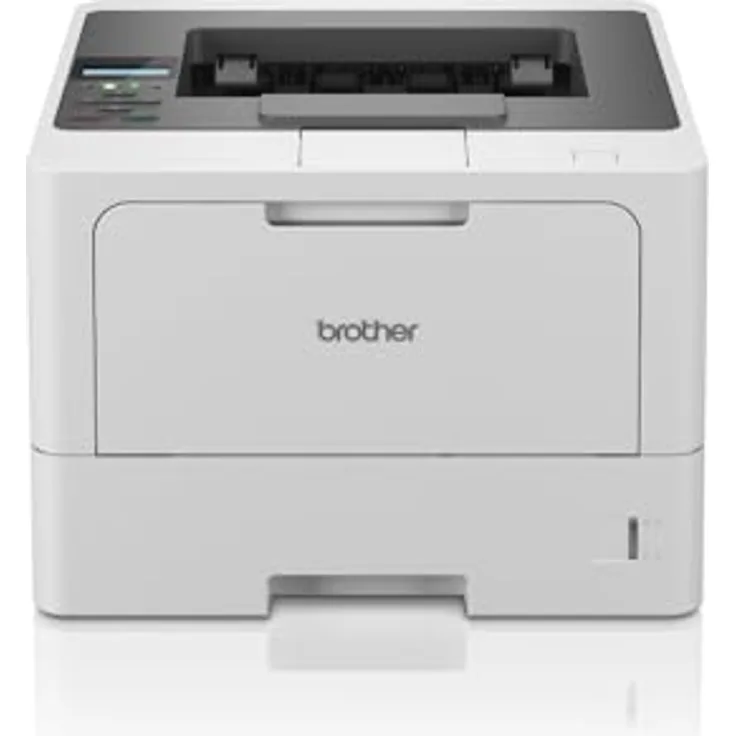 Brother HL-L5210DN Laserdrucker schwarz weiß (A4, 48 Seiten/Min., 1.200x1.200 DPI, LAN, Duplex, 250 Blatt Papierkassette) weiß/grau