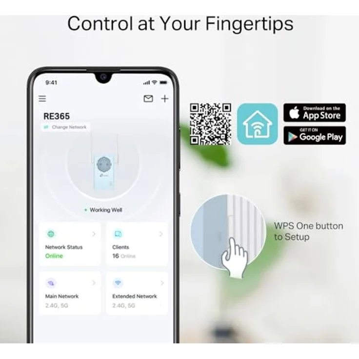 TP-Link RE365 AC1200 WI-FI Range Extender, 867 Mbit/s und 300 Mbit/s, WLAN Repeater mit integrierter Steckdose und Smart Signal Light – Bild 4