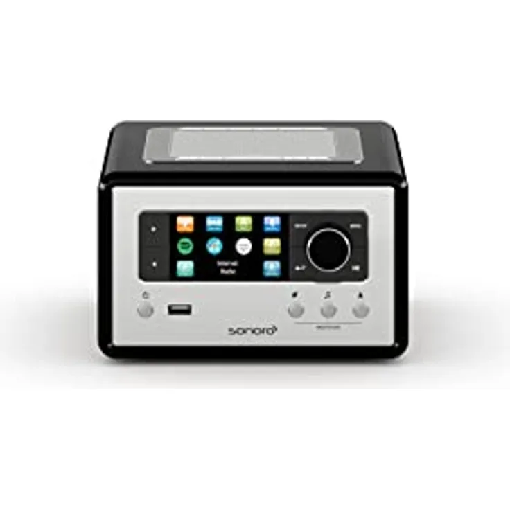 sonoro Relax Internetradio mit Bluetooth & USB (Sleep-Timer, UKW, DAB Plus, WLAN, Spotify, Amazon, Deezer, Meditation) Radiowecker Schwarz - Preisvergleich
