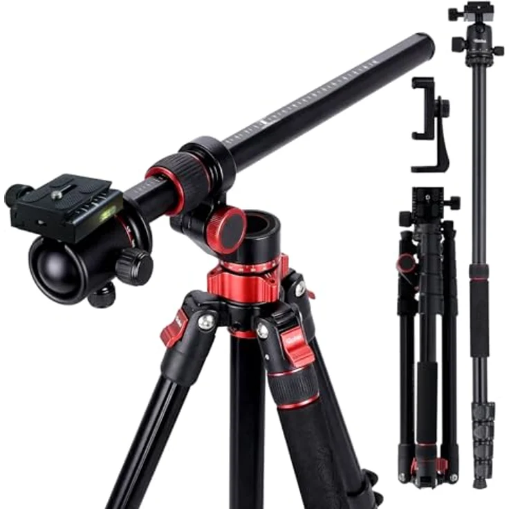 Rollei Compact Traveler No.2 XL, Foto Stativ aus Aluminium mit 213 cm Höhe, 360° Kugelkopf und Einbeinstativ-Funktion, leicht und tragbar – Bild 1