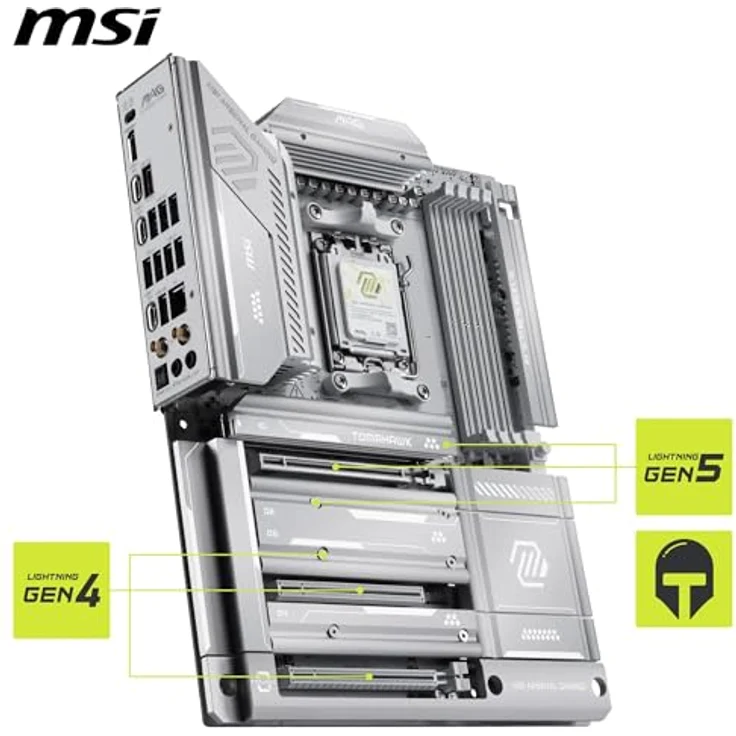 MSI MAG X870E Tomahawk Max WiFi PZ, ATX Mainboard für AMD Ryzen 7000/8000/9000, 256 GB DDR5, Wi-Fi 7, 5 Gigabit Ethernet, schwarz – Bild 5