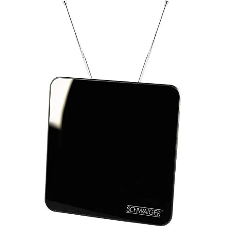 Schwaiger ZA8970 011 Aktiv DVBT-Zimmerantenne mit Klavierlack Optik (45 dB) schwaz – Bild 2