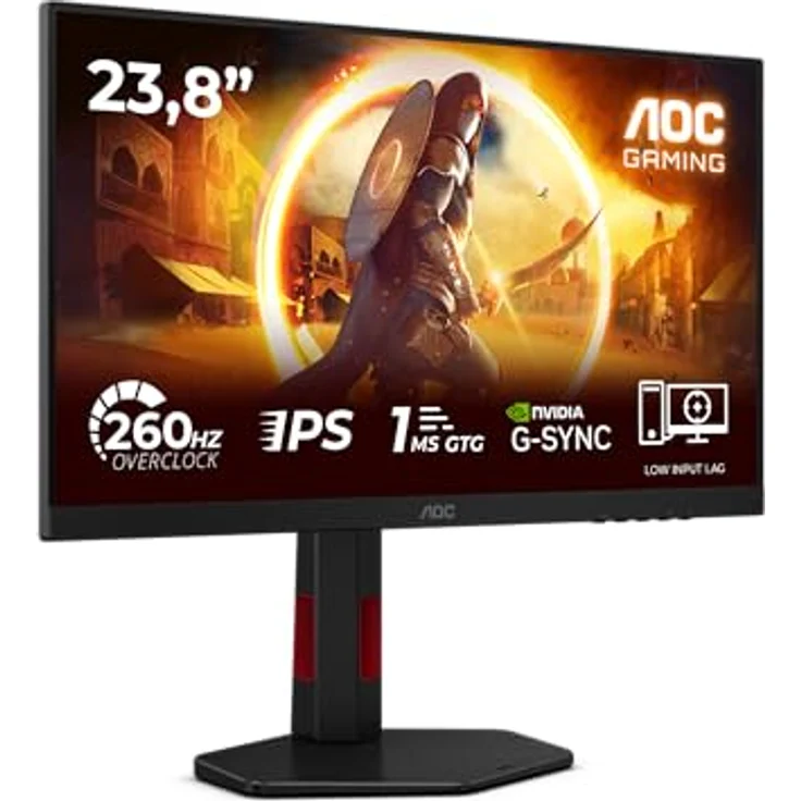 AOC 24G4ZR 23,8 Zoll Full-HD Gaming Monitor, 260 Hz, 0,3 ms Reaktionszeit, Fast-IPS-Panel, HDR10 – Bild 1