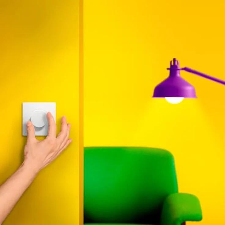 WIZ WiZ Dial Switch USB Schalter, kabelloser Lichtschalter mit dimmbarem Drehregler, Weiß – Bild 2