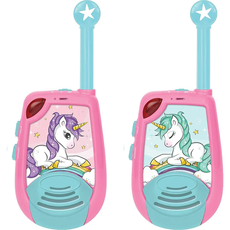 Lexibook Unicorn Walkie-Talkies, Digital Radios mit bis zu 2 km Reichweite, Morsesignalfunktion, für Kinder ab 3 Jahren
