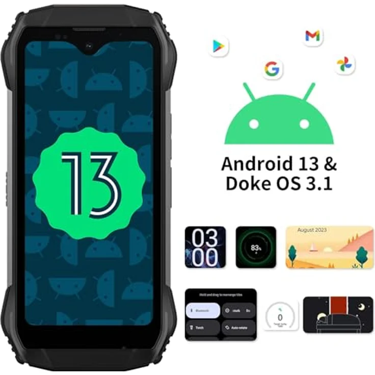 Blackview N6000(2023) Mini Outdoor Handy Ohne Vertrag, 16GB+256GB Helio G99 Outdoor Smartphone Android 13, 4.3" QHD+ Display 48MP+16MP Kamera Baustellenhandy, 3880mAh Akku Handy/NFC/Face ID/GPS/IP69K – Bild 5