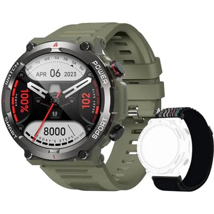 Blackview Smartwatch, wasserdicht mit Fitness-Tracking-Funktion, schwarz