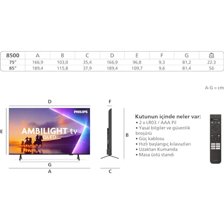 Philips 8500 series 85PUS8500/12, 85 Zoll 4K Smart Fernseher mit Ambilight und Dolby Atmos – Bild 4
