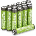 Amazon Basics AAA-Batterien mit hoher Kapazität, 850 mAh, wiederaufladbar, vorgeladen, 16 Stück