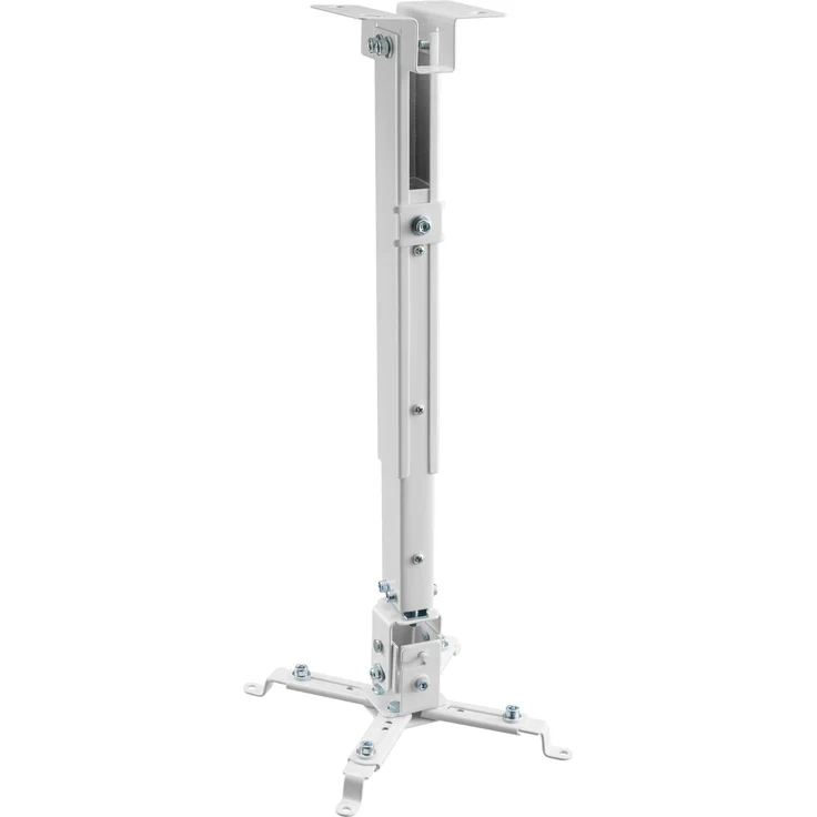AlzaErgo Projektorhalterung C05W, Deckenhalterung für Projektoren bis 20 kg, verstellbare Länge 430-650 mm, neigbar 30°, schwenkbar 20°, weiß