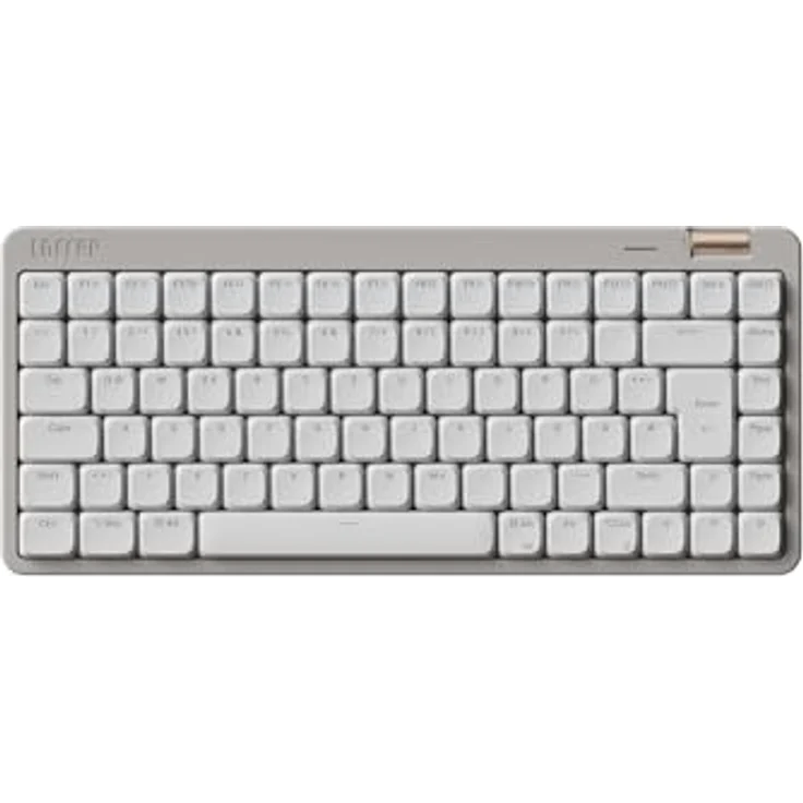 LOFREE Flow Lite 84 Tasten Low Profile Mechanische Tastatur, Kabellos Bluetooth/2.4G/Kabel, Swappable mit Specter Linearen Switches, Wiederaufladbar, Marmor Grau – Bild 1