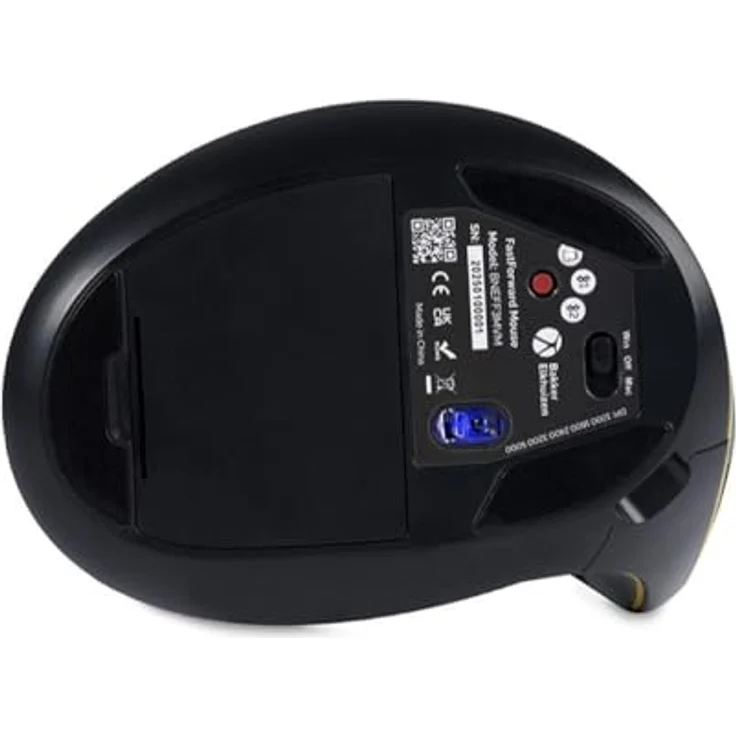 Bakker Elkhuizen FastForward 3-Mode Vertical Mouse, kabelgebunden und kabellos, 5000 DPI, Grau – Bild 7