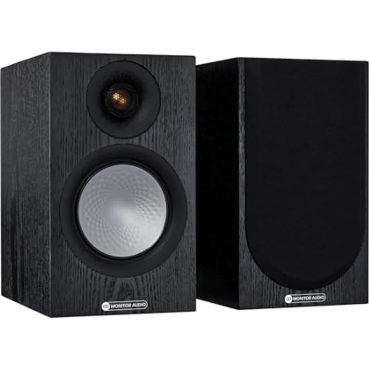 Monitor Audio Silver 50 (7G) Regal-Lautsprecher Schwarz Hochglanz, 100W, 2X Kompaktlautsprecher