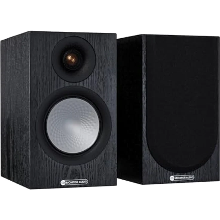 Monitor Audio Silver 50 (7G) Regal-Lautsprecher Schwarz Hochglanz, 100W, 2X Kompaktlautsprecher – Bild 1