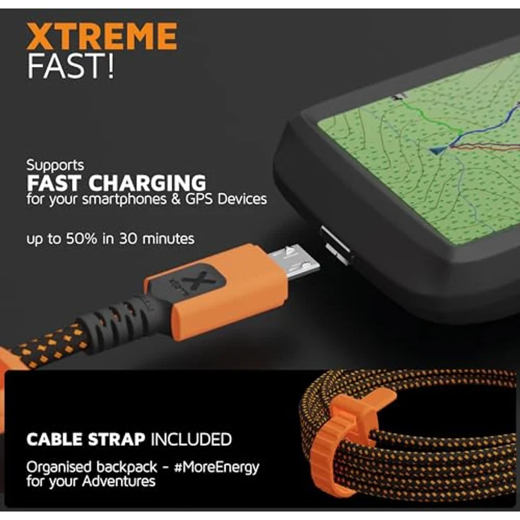 Xtorm Xtreme USB auf Micro USB Kabel, 1,5 Meter, robustes und langlebiges Design, schnelle Lade- und Datenübertragung, Nylon und recycelte Materialien – Bild 6