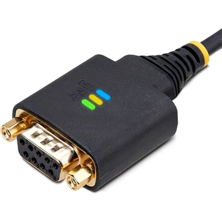 StarTech.com USB zu Null Modem Serial Adapter Kabel, 2m, FTDI, RS232, USB (M) zu DB-9 (W), schwarz, mit LED-Anzeigen – Bild 8