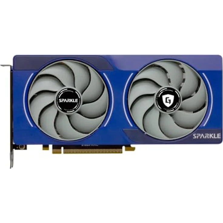 Sparkle Intel Arc B570 Guardian OC Grafikkarte, 10 GB GDDR6, Torn Cooling 2.0, Axiallüfter, Atemlicht, Metallrückplatte, blau – Bild 5