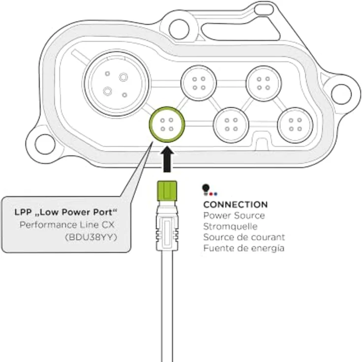 SP Connect SP Bosch LPP E-Bike Kabel 110 cm, stabile Stromversorgung mit Spannungswandler, schwarz – Bild 3