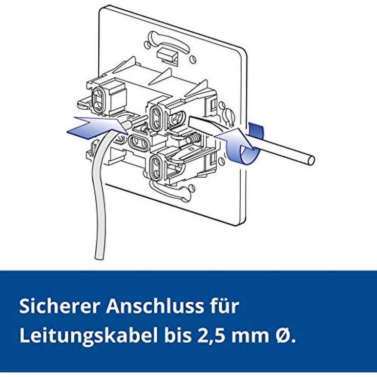 ALING-CONEL Doppel-Schutzkontaktsteckdose 16A/250V~, Unterputz für Installationsdose 60mm Ø, inkl. Rahmen, Weiß (RAL 9003) – Bild 4