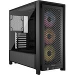 Corsair Frame 4000D RS ARGB Modulares Mid-Tower ATX PC-Gehäuse – Schwarz, Hoher Luftstrom, 3X Vorinstallierte RS ARGB-Lüfter