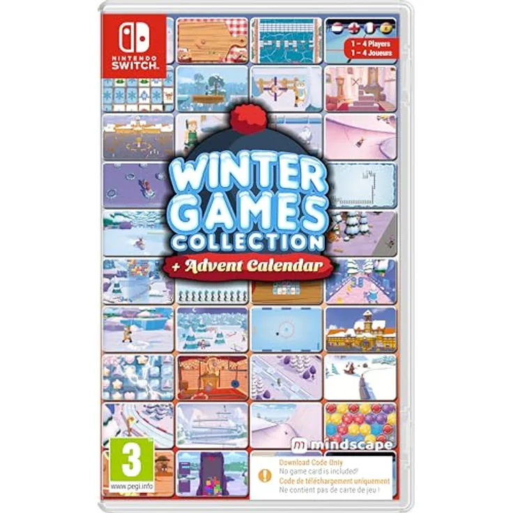 Mindscape Winter Games Collection + Advent Calendar (Download Code in Box) - Nintendo Switch, 25 Spiele, Multiplayer bis zu 4 Spielern