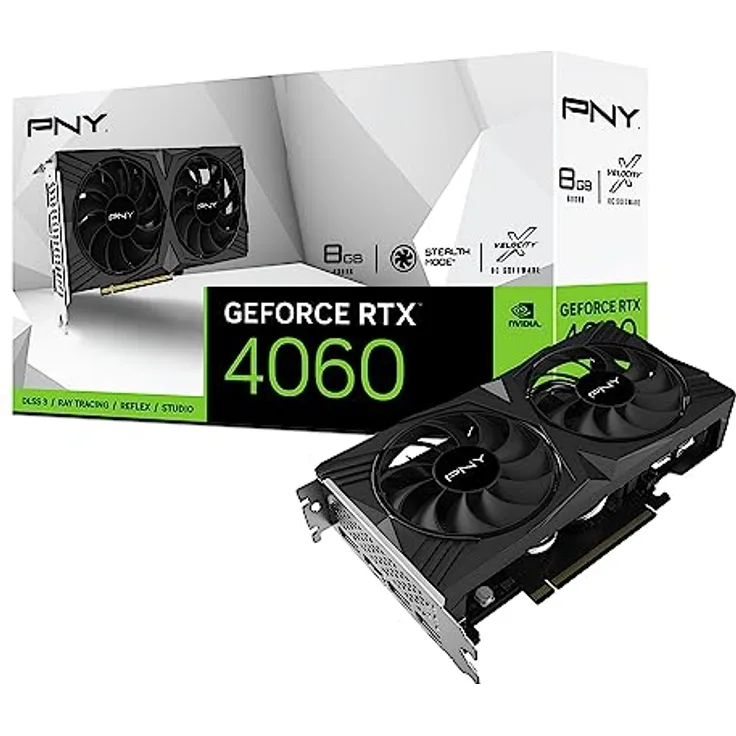 PNY GEFORCE RTX™ 4060 8GB Verto Dual Fan Edition Grafikkarte DLSS 3
