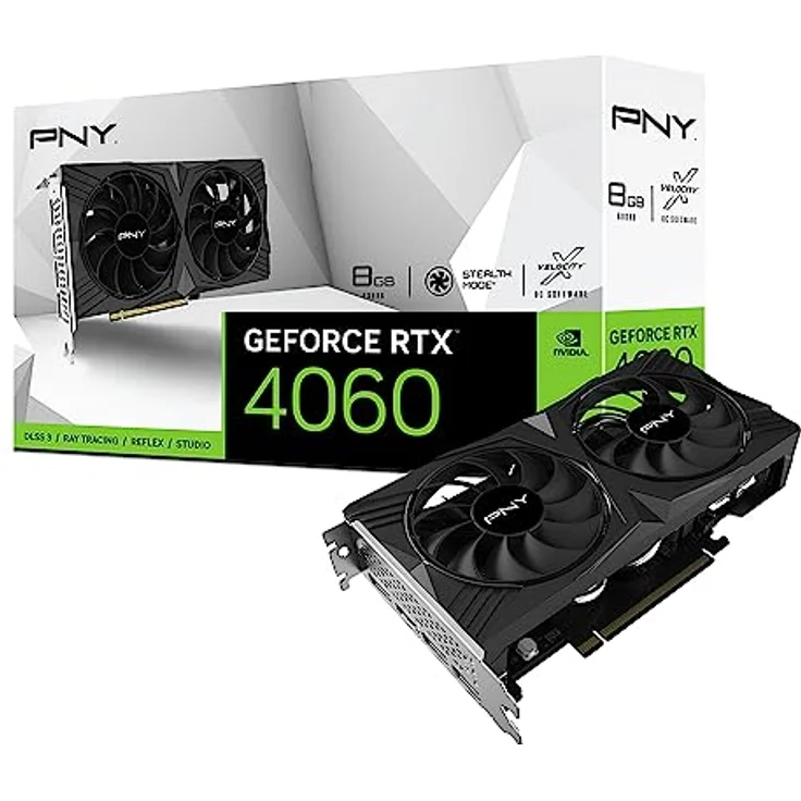 PNY GEFORCE RTX™ 4060 8GB Verto Dual Fan Edition Grafikkarte DLSS 3 – Bild 1
