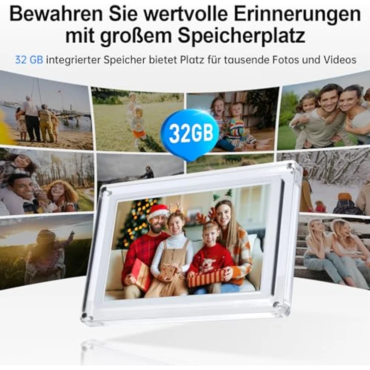Rollei Smart Frame WiFi 109, 10,1 Zoll Digitaler Bilderrahmen mit 1280x800 IPS Touchscreen, 32GB Speicher, WLAN und flexibler Fotoübertragung – Bild 5