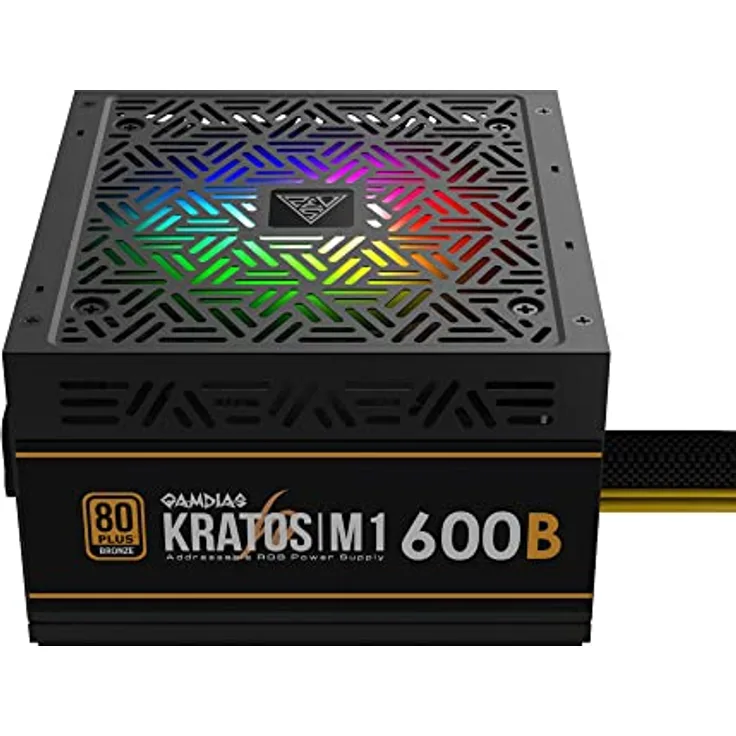 GAMDIAS Fuente DE ALIMENTACION Kratos M1-600B 600W NEON-Flex RGB 80 Plus Bronze
