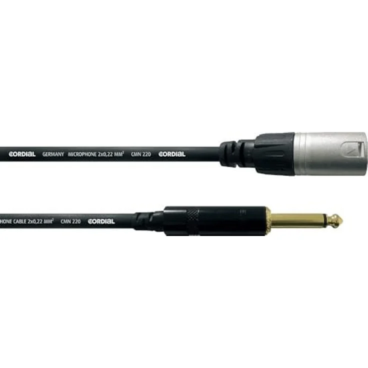 Cordial CCM 10 MP, XLR Verbindungskabel [1x XLR-Stecker, 1x 6.35 mm Klinkenstecker], 10 m, Schwarz – Bild 2