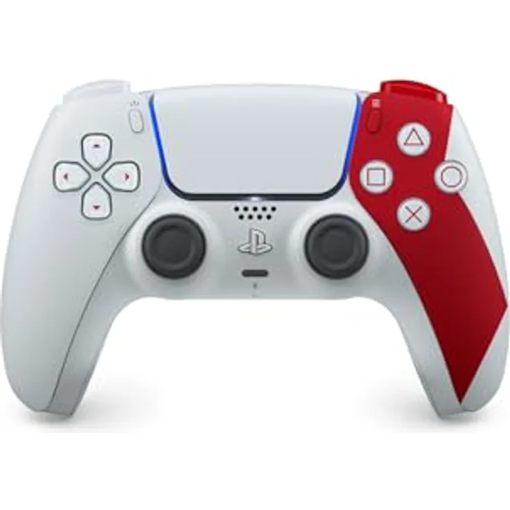 Playstation DualSense® Wireless-Controller – God of War™ 20th Anniversary Limited Edition, aschgrau mit scharlachrotem Kratos-Motiv, USB und Bluetooth Verbindung
